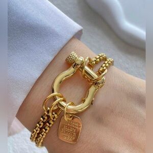 Western Cowgirl Horseshoe Bracelet Gold Chains Bracelet Southwestern